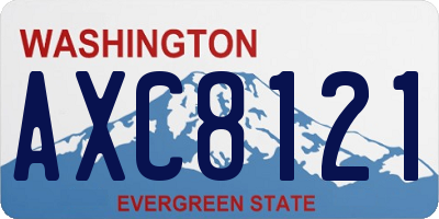 WA license plate AXC8121