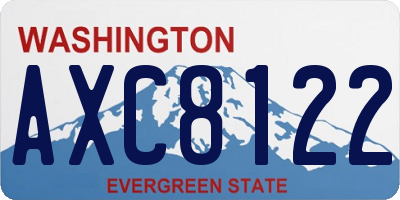 WA license plate AXC8122