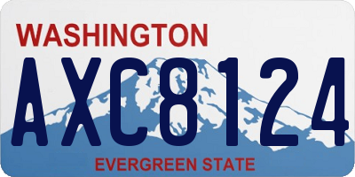 WA license plate AXC8124