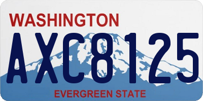 WA license plate AXC8125