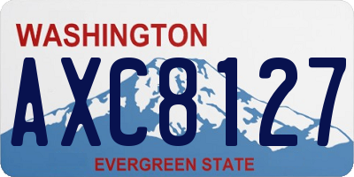 WA license plate AXC8127