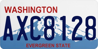 WA license plate AXC8128