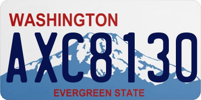 WA license plate AXC8130