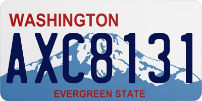 WA license plate AXC8131