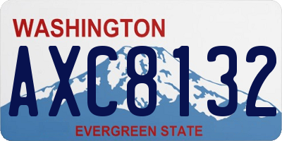 WA license plate AXC8132