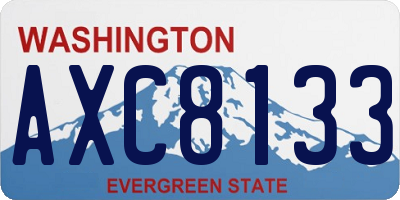 WA license plate AXC8133