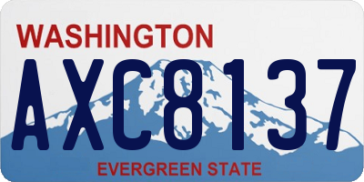 WA license plate AXC8137