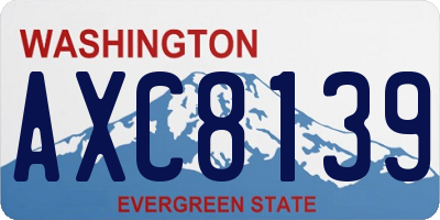WA license plate AXC8139