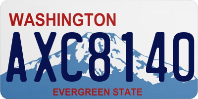 WA license plate AXC8140