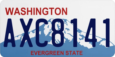 WA license plate AXC8141