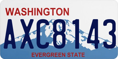 WA license plate AXC8143