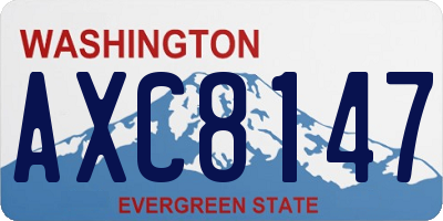 WA license plate AXC8147