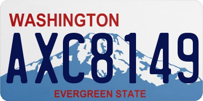WA license plate AXC8149