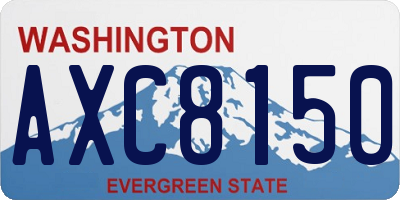 WA license plate AXC8150
