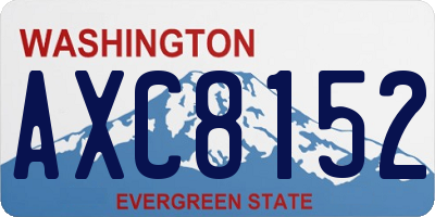 WA license plate AXC8152