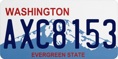 WA license plate AXC8153