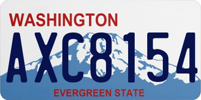 WA license plate AXC8154