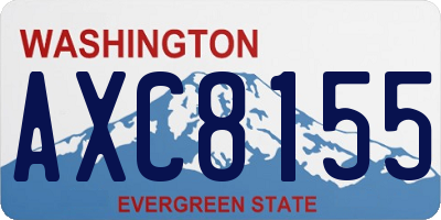 WA license plate AXC8155