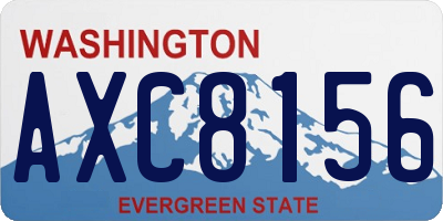 WA license plate AXC8156