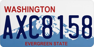 WA license plate AXC8158