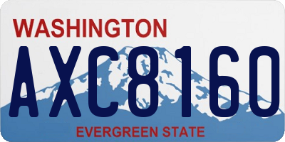 WA license plate AXC8160