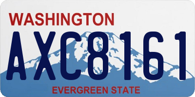 WA license plate AXC8161