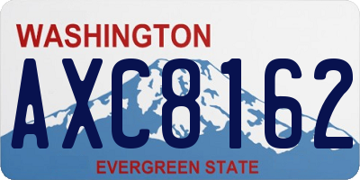 WA license plate AXC8162