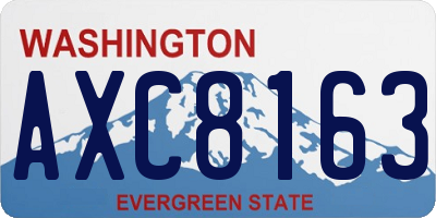 WA license plate AXC8163