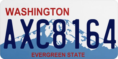WA license plate AXC8164