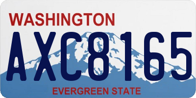WA license plate AXC8165