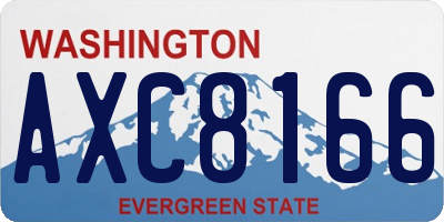 WA license plate AXC8166