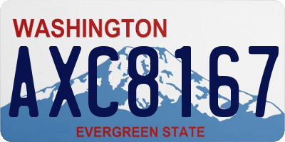 WA license plate AXC8167