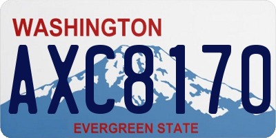 WA license plate AXC8170