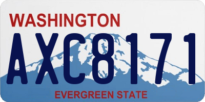 WA license plate AXC8171