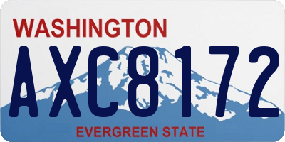 WA license plate AXC8172
