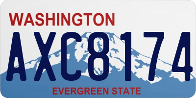 WA license plate AXC8174