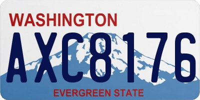 WA license plate AXC8176