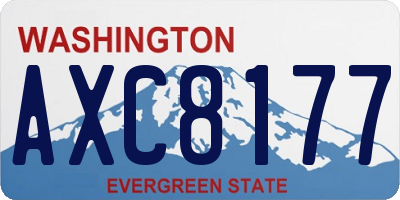 WA license plate AXC8177