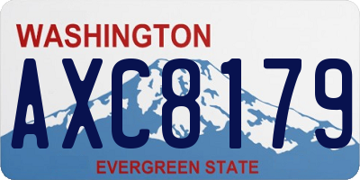 WA license plate AXC8179