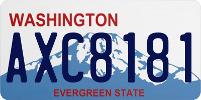 WA license plate AXC8181