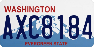 WA license plate AXC8184