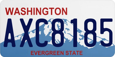 WA license plate AXC8185