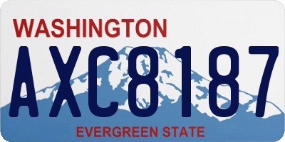 WA license plate AXC8187
