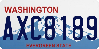 WA license plate AXC8189