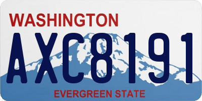 WA license plate AXC8191