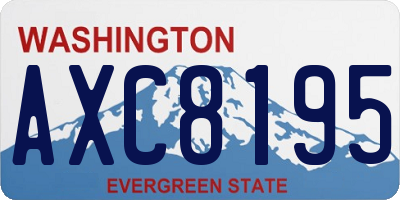 WA license plate AXC8195
