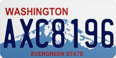 WA license plate AXC8196