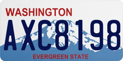 WA license plate AXC8198