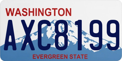 WA license plate AXC8199
