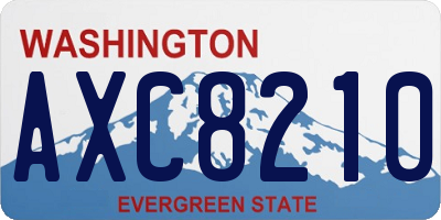 WA license plate AXC8210